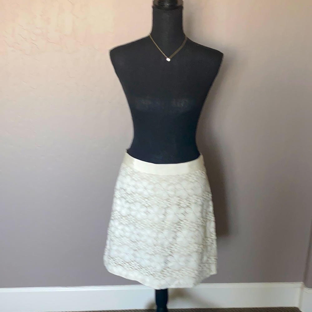 The Loft floral cream skirt in size 4
